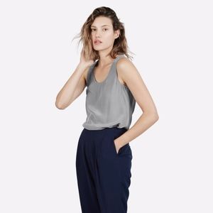 Everlane gray silk tank